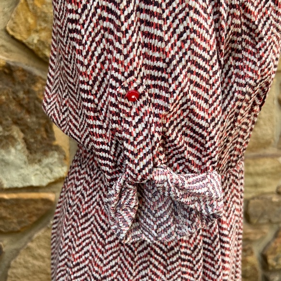 Comme Toi Patterned Button Up Shirt Dress - Size M - Picture 3 of 4